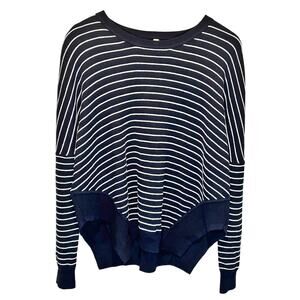 Anthro Moth Striped Oversized Sweater - size Medium